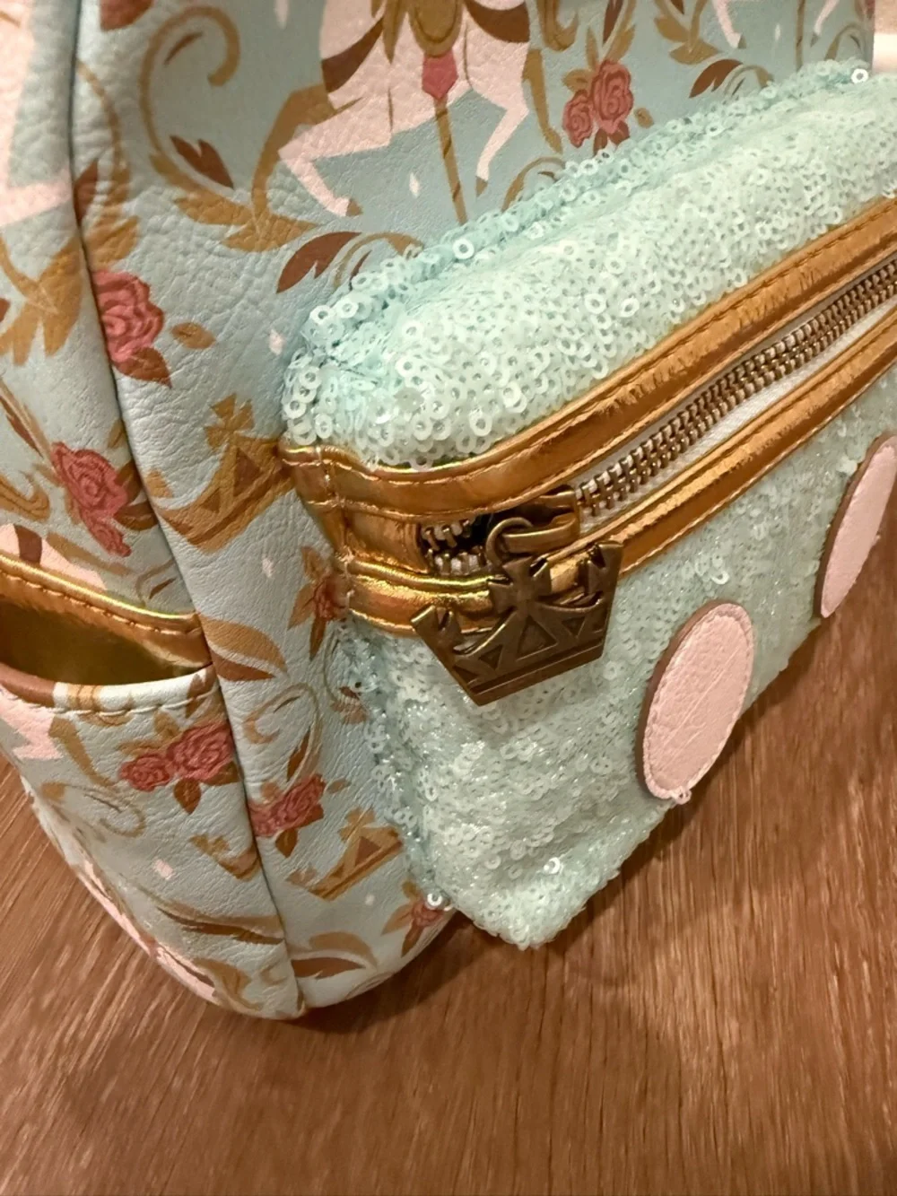 RETIRED Loungefly MMMA Prince Charming Regal Carousel Mini Backpack (Used Once) - Picture 5 of 13